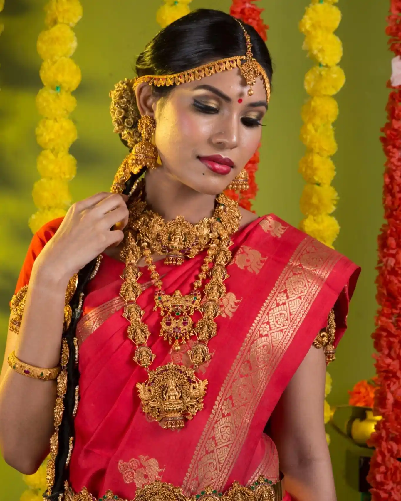 Temple Jewellery Enriched Bride
