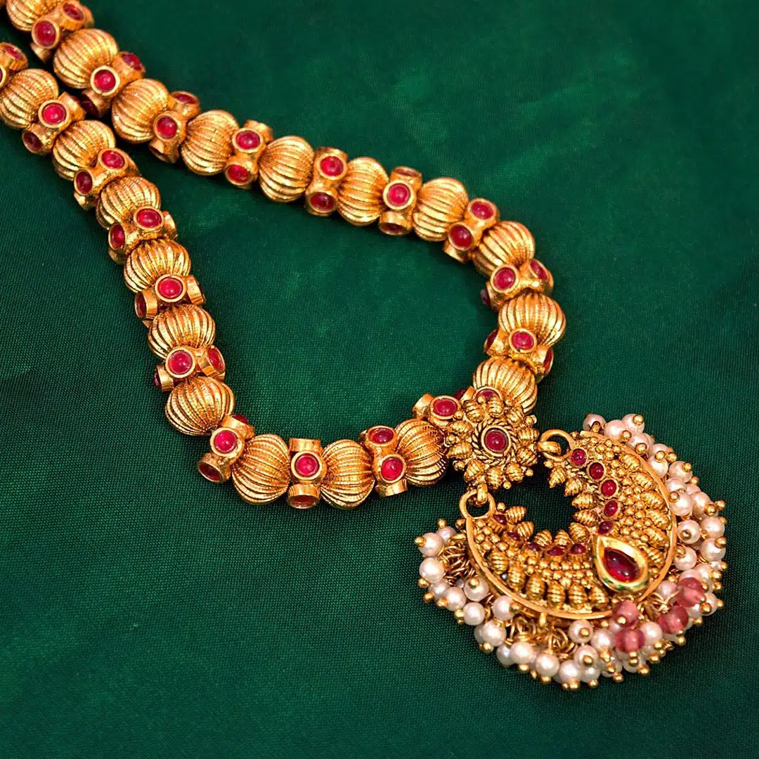Ruby Filled Traditional Necklace