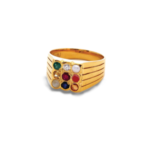navaratna gold ring for gents