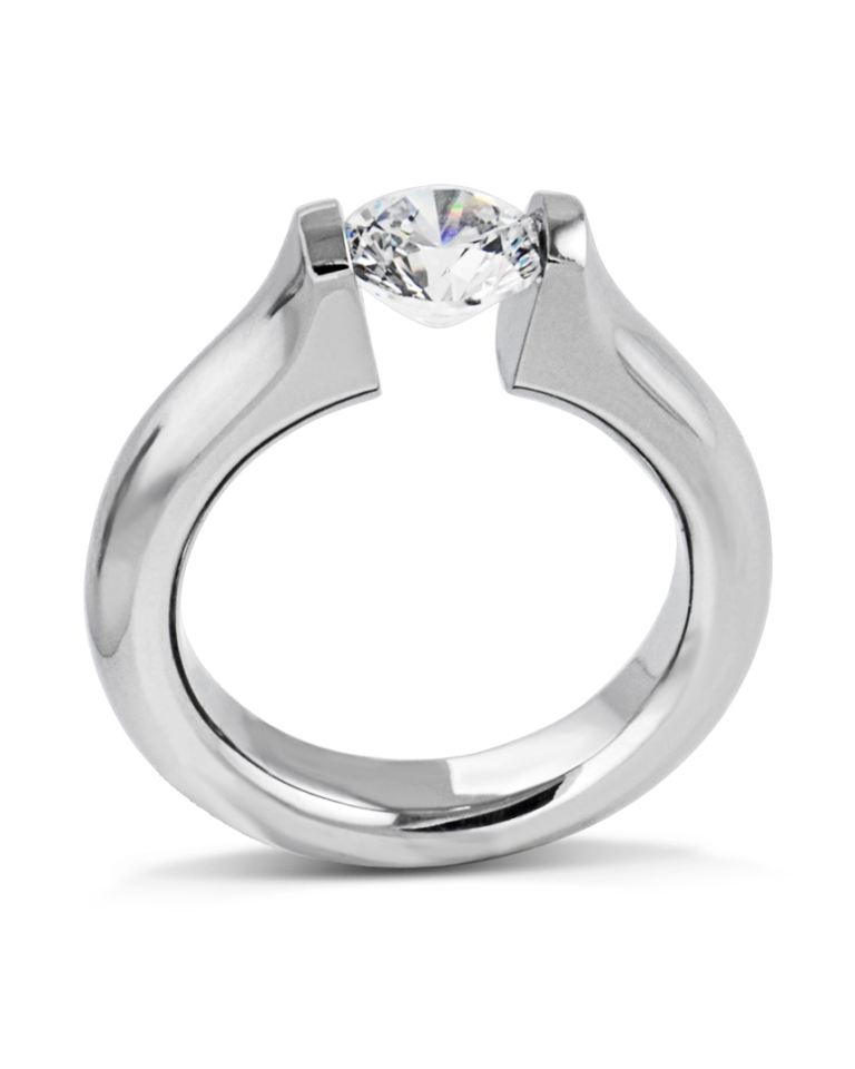 Tension Setting diamond ring