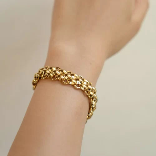18K Gold Chunky Bracelet