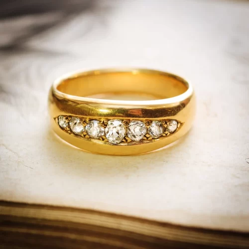 Antique Victorian Diamond Gold Ring For men