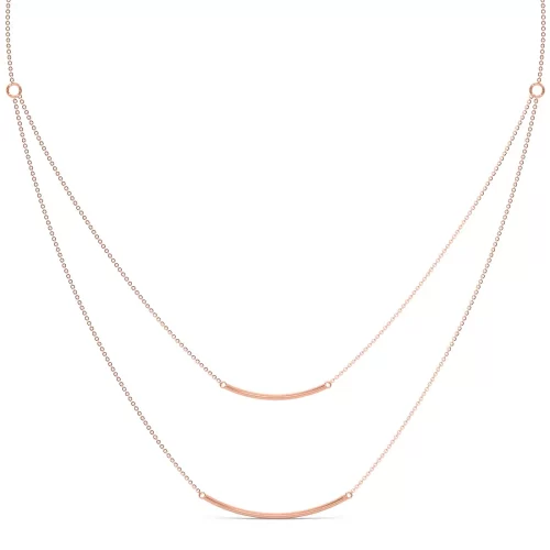 Candere Minimally Mine Gold 2 Layered Necklace
