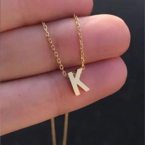 Letter Pendant Gold