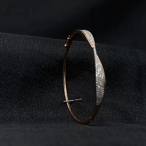 Minimal Classic Diamond Bangle By Chungath Jewellery