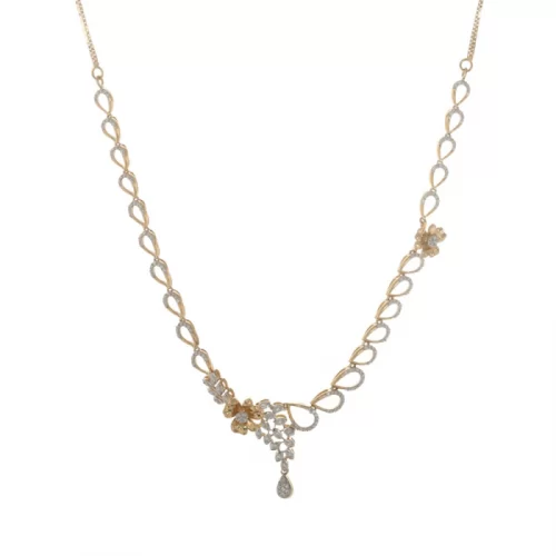 Vaibav's Tear Drop Elegant Diamond Necklace