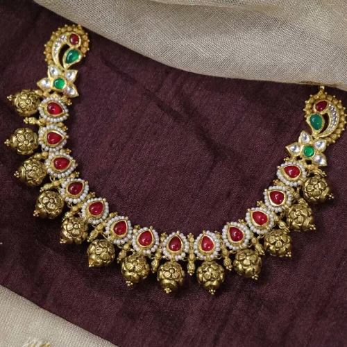 vaibhav-jewellers-antique-gold-necklace